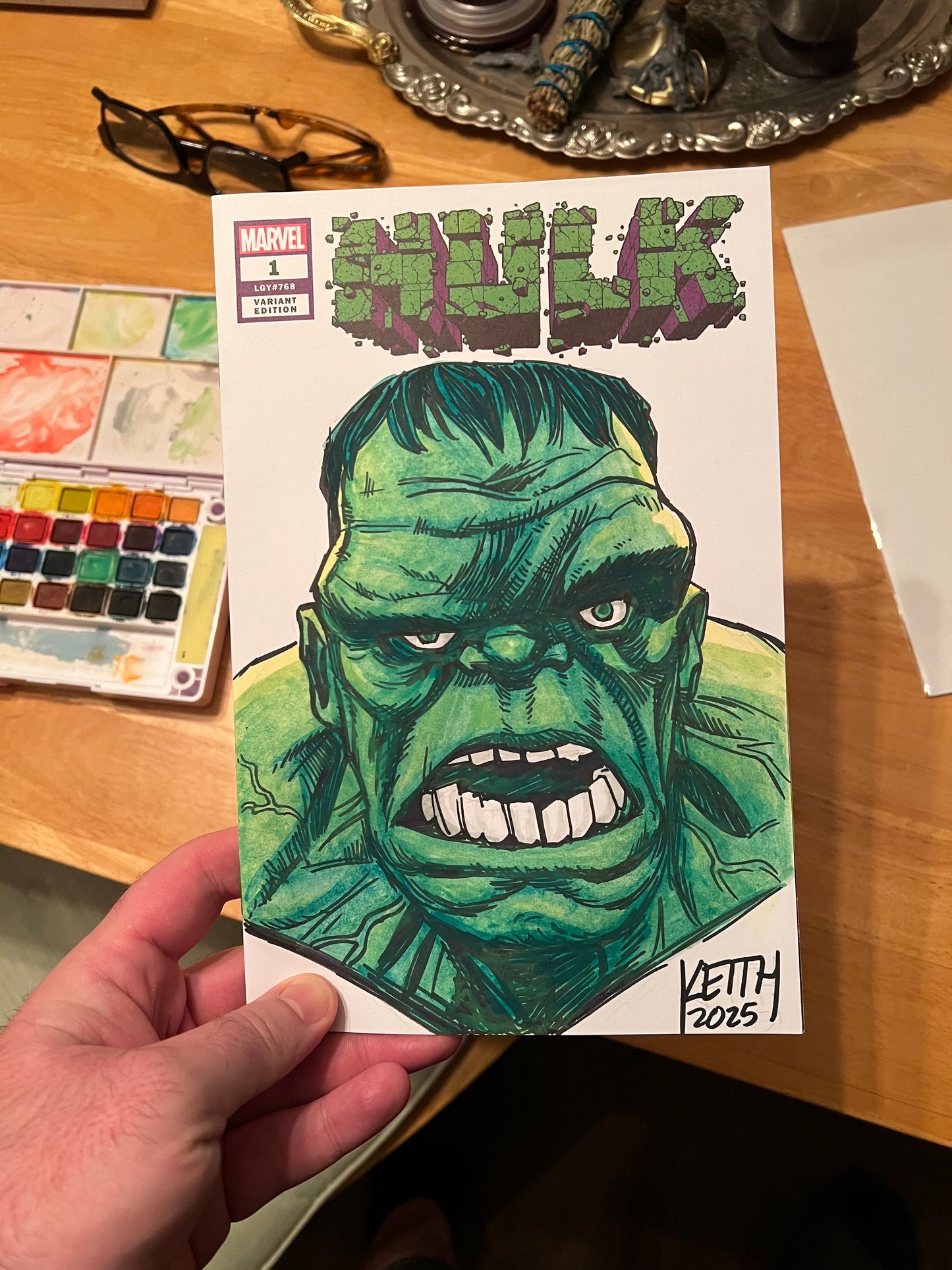 Comic Art Comission: Character Portrait INKED & COLORED